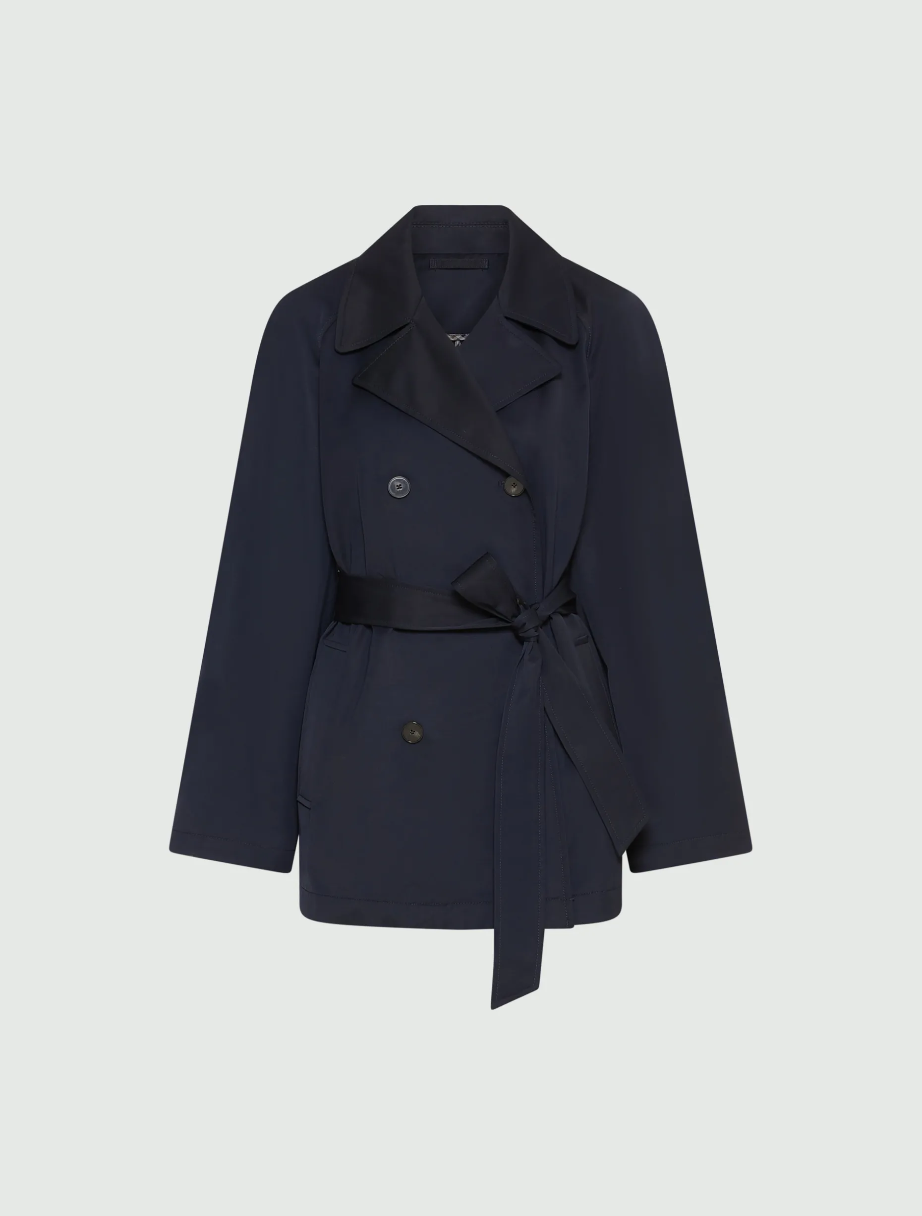 Trench in cotone tecnico - BLU