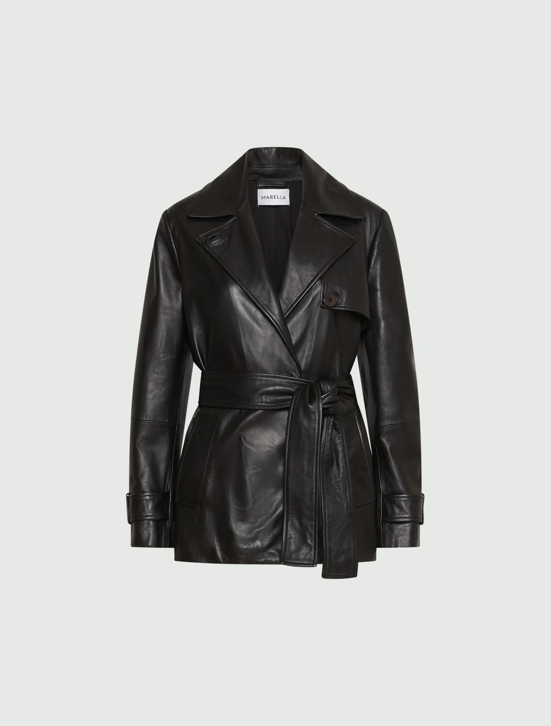 Trench in pelle - NERO