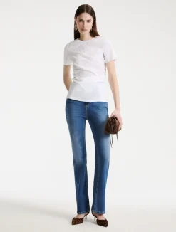 T-shirt girocollo in jersey - BIANCO OTTICO
