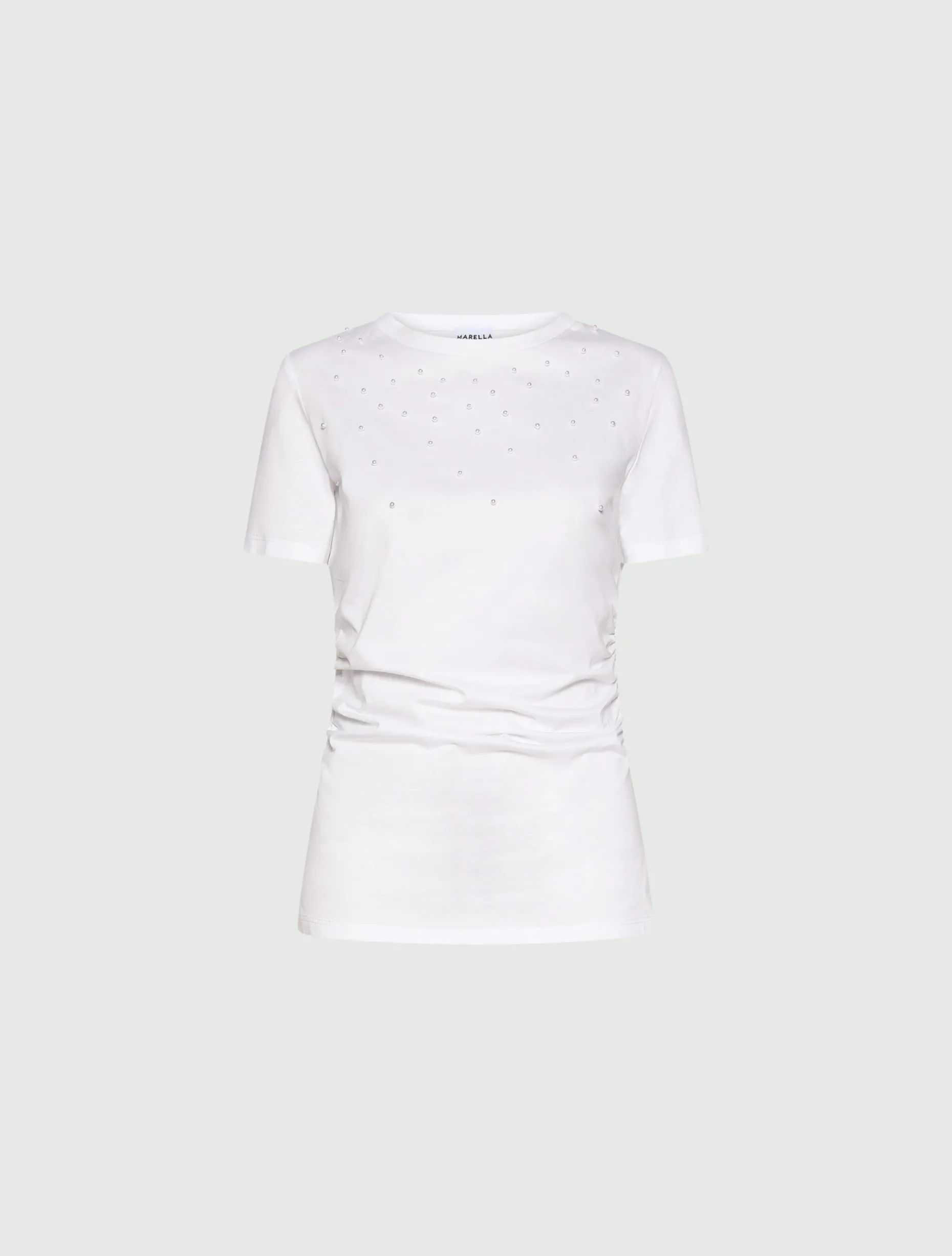T-shirt girocollo in jersey - BIANCO OTTICO