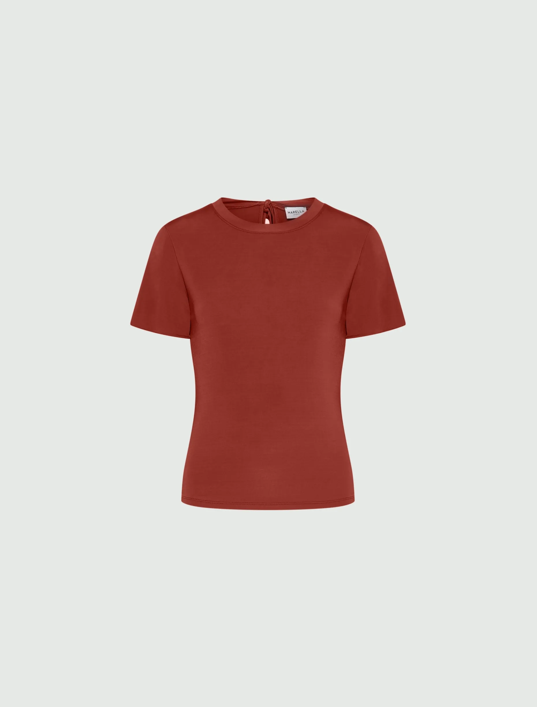T-shirt in jersey di viscosa - RUGGINE