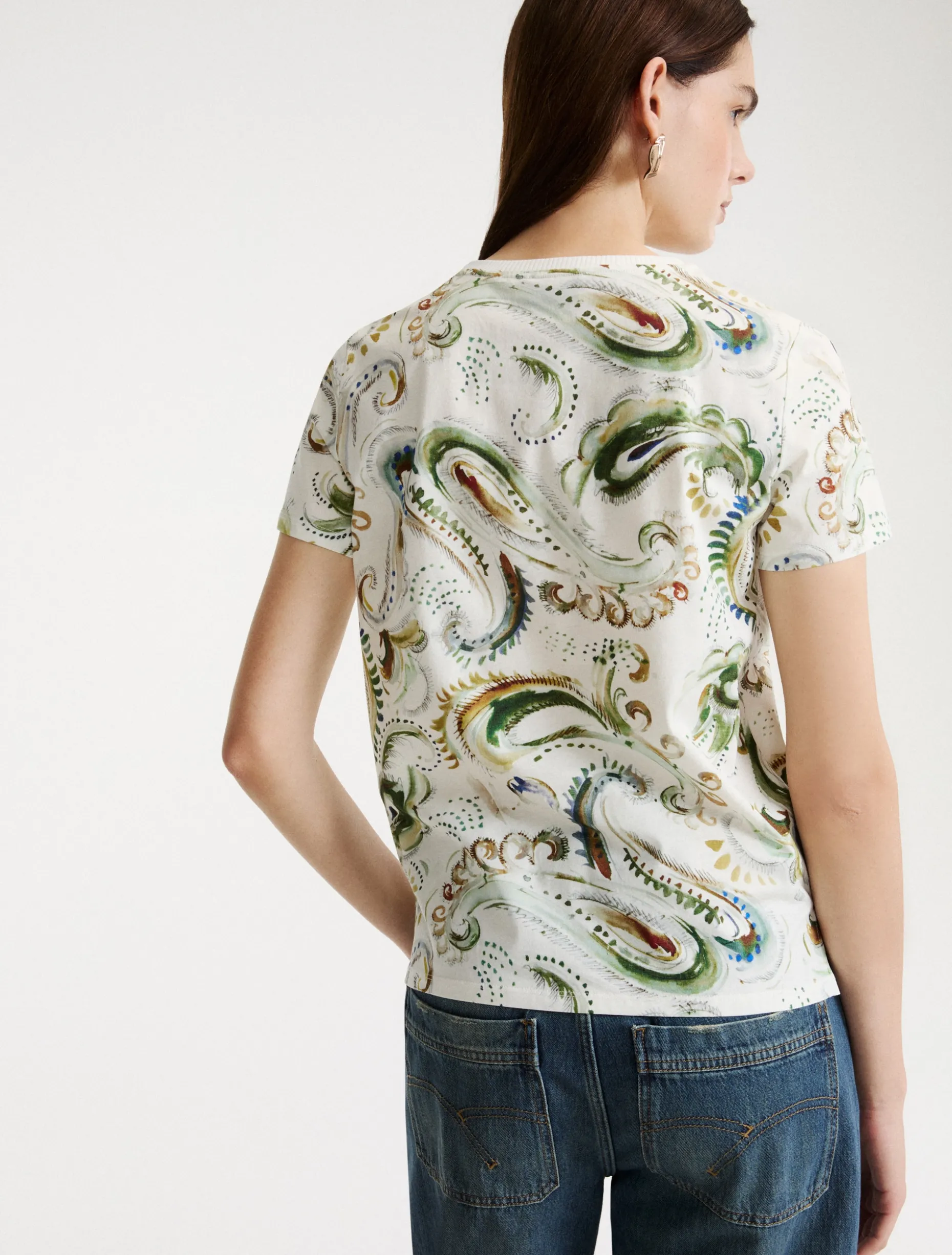 T-shirt in jersey stampato - BIANCO OTTICO