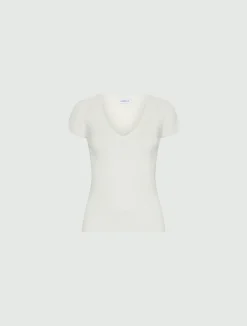 T-shirt in misto viscosa - BIANCO