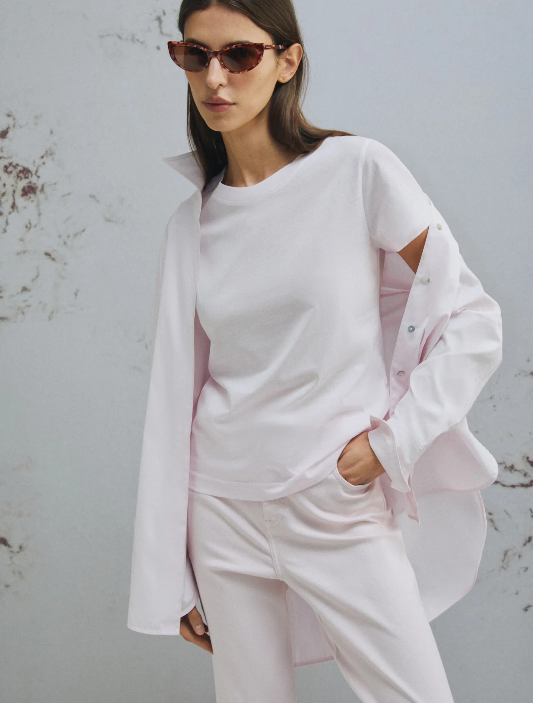 T-shirt in puro cotone - ROSA