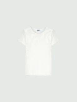 T-shirt in tulle stretch - BIANCO